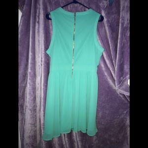 Mesh top A-line dress